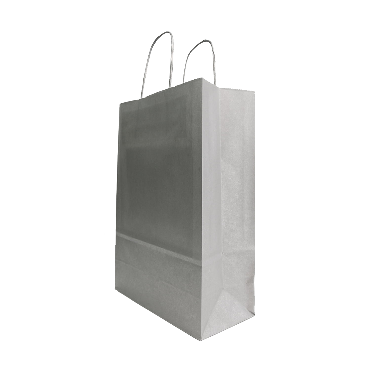 Papirnata vrećica s pletenom ručkom 260x120x350mm srebrna